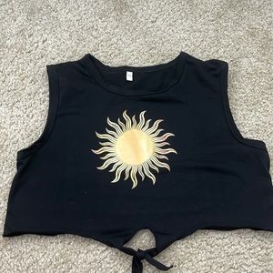 black sun crop top